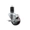 Service Caster 3'' Maroon Poly Swivel 1-5/8'' Expanding Stem Caster with Brake SCC-EX20S314-PPUB-MRN-TLB-158 - alternate 1